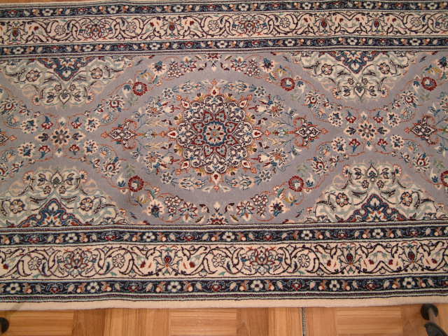 Nain Persian rug; All Persian Rugs are genuine handmade. Also, every Persian Nain rug I offer is made with fine kurkwool/silk.