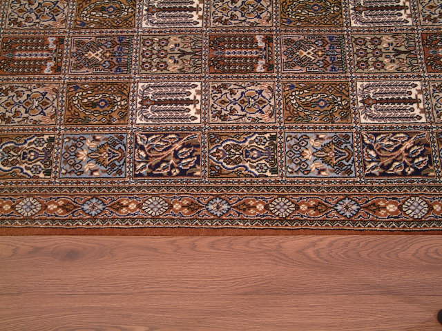 Qom Persian rug; All Persian Rugs are genuine handmade. Also, every Persian Qom rug I offer is made with fine kurkwool/silk.