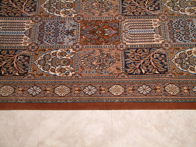 Qom Persian rug; All Persian Rugs are genuine handmade. Also, every Persian Qom rug I offer is made with fine kurkwool/silk.