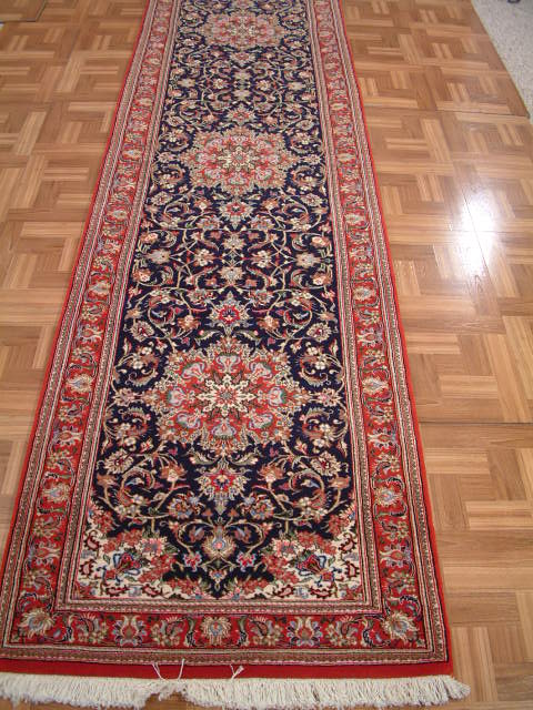 Qom Persian rug; All Persian Rugs are genuine handmade. Also, every Persian Qom rug I offer is made with pure silk only.