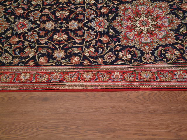 Qom Persian rug; All Persian Rugs are genuine handmade. Also, every Persian Qom rug I offer is made with fine kurkwool/silk.