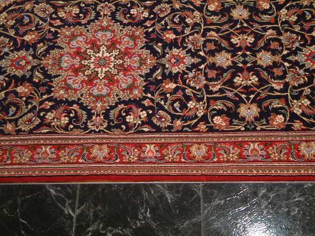 Qom Persian rug; All Persian Rugs are genuine handmade. Also, every Persian Qom rug I offer is made with fine kurkwool/silk.