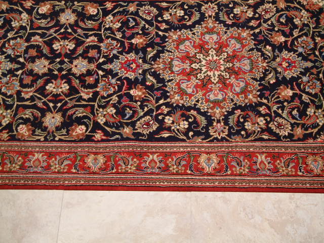 Qom Persian rug; All Persian Rugs are genuine handmade. Also, every Persian Qom rug I offer is made with fine kurkwool/silk.