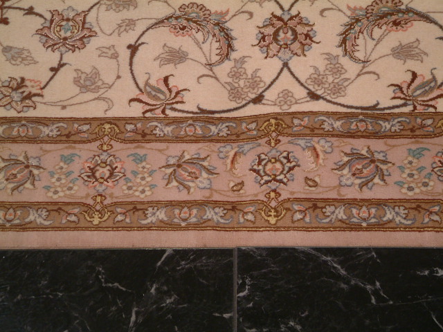 Isfahan Persian rug; All Persian Rugs are genuine handmade. Also, every Persian Isfahan rug I offer is made with fine kurkwool/silk.