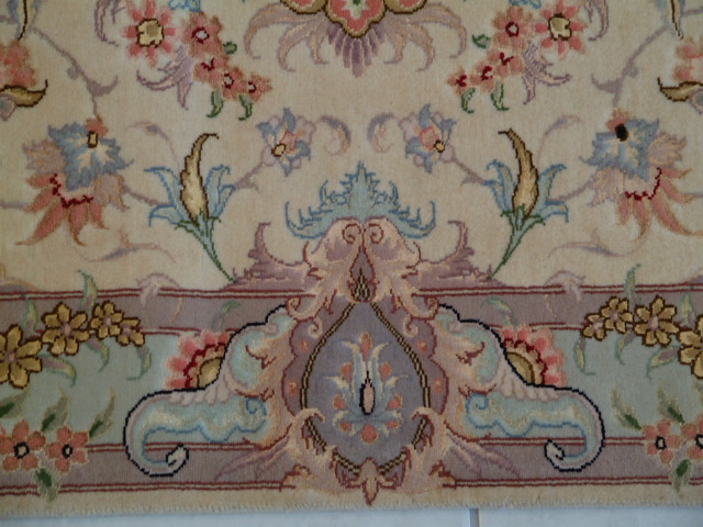 Tabriz Persian rug; All Persian Rugs are genuine handmade. Also, every Persian Tabriz rug I offer is made with fine kurkwool/silk.