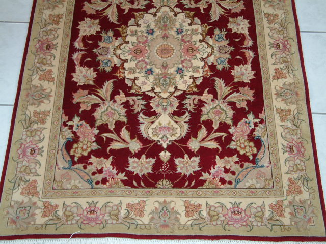 Tabriz Persian rug; All Persian Rugs are genuine handmade. Also, every Persian Tabriz rug I offer is made with fine kurkwool/silk.