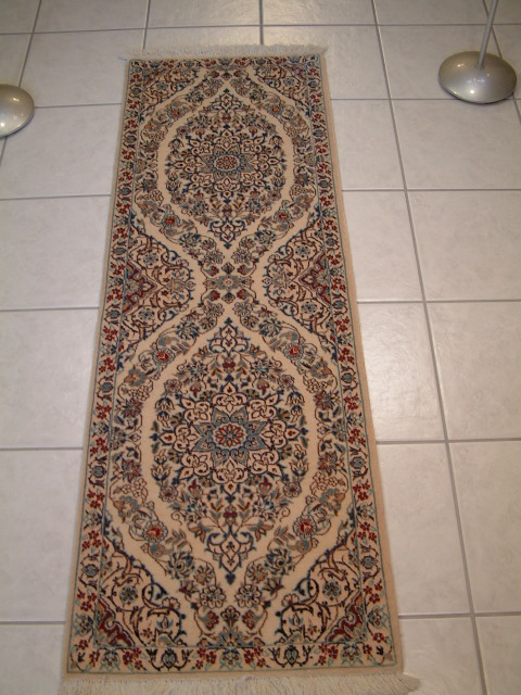 Nain Persian rug; All Persian Rugs are genuine handmade. Also, every Persian Nain rug I offer is made with fine kurkwool/silk.
