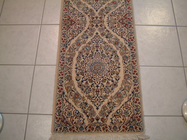 Nain Persian rug; All Persian Rugs are genuine handmade. Also, every Persian Nain rug I offer is made with fine kurkwool/silk.