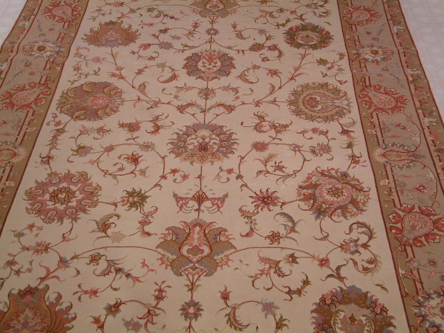 Tabriz Persian rug; All Persian Rugs are genuine handmade. Also, every Persian Tabriz rug I offer is made with fine kurkwool/silk.