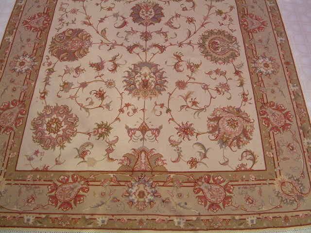 Tabriz Persian rug; All Persian Rugs are genuine handmade. Also, every Persian Tabriz rug I offer is made with fine kurkwool/silk.