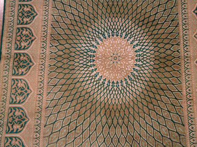 Qom Persian rug; All Persian Rugs are genuine handmade. Also, every Persian Qom rug I offer is made of pure silk only.