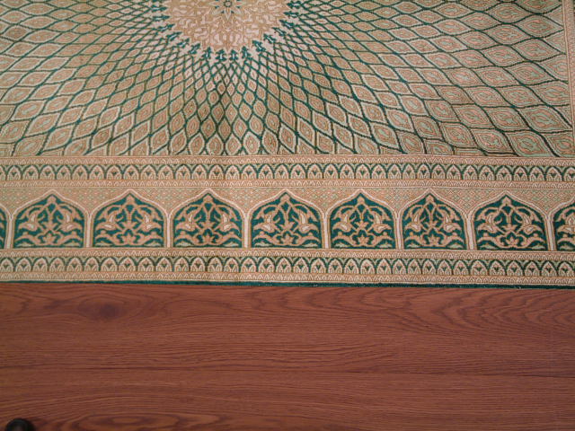 Qom Persian rug; All Persian Rugs are genuine handmade. Also, every Persian Qom rug I offer is made of pure silk only.
