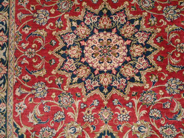 Qom Persian rug; All Persian Rugs are genuine handmade. Also, every Persian Qom rug I offer is made of pure silk only.
