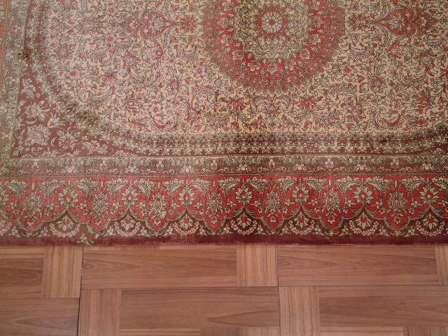 Qom Persian rug; All Persian Rugs are genuine handmade. Also, every Persian Qom rug I offer is made of pure silk only.