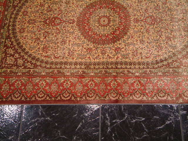 Qom Persian rug; All Persian Rugs are genuine handmade. Also, every Persian Qom rug I offer is made of pure silk only.