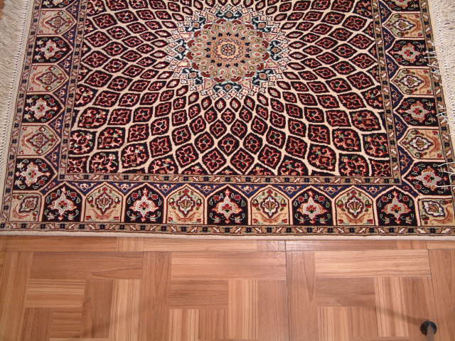 Tabriz Persian rug; All Persian Rugs are genuine handmade. Also, every Persian Tabriz rug I offer is made with fine kurkwool/silk.