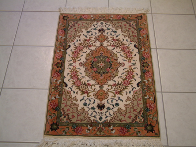 Tabriz Persian rug; All Persian Rugs are genuine handmade. Also, every Persian Tabriz rug I offer is made with fine kurkwool/silk.
