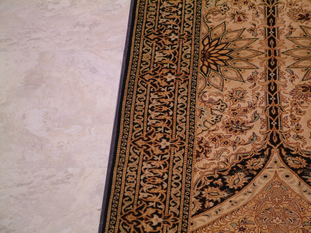 Qom Persian rug; All Persian Rugs are genuine handmade. Also, every Persian Qom rug I offer is made of pure silk only.