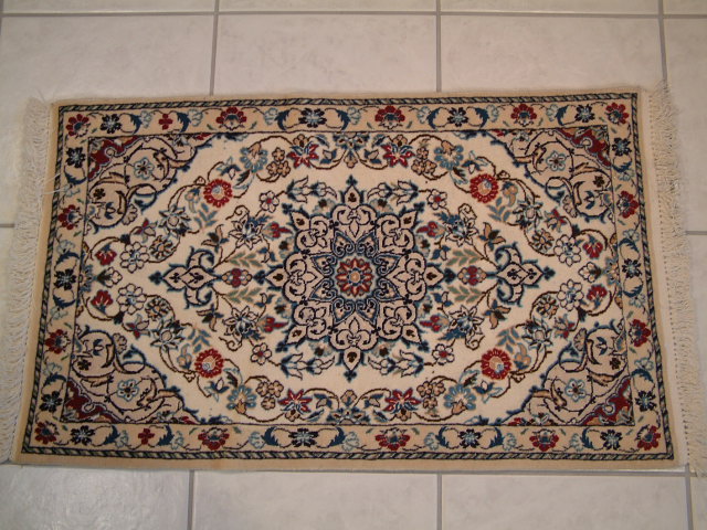 Nain Persian rug; All Persian Rugs are genuine handmade. Also, every Persian Nain rug I offer is made with fine kurkwool/silk.