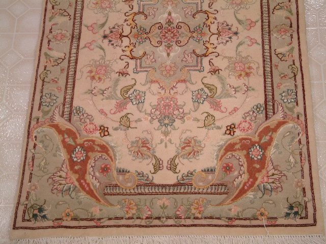 Tabriz Persian rug; All Persian Rugs are genuine handmade. Also, every Persian Tabriz rug I offer is made with fine kurkwool/silk.