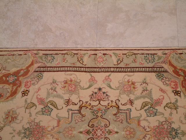 Tabriz Persian rug; All Persian Rugs are genuine handmade. Also, every Persian Tabriz rug I offer is made with fine kurkwool/silk.